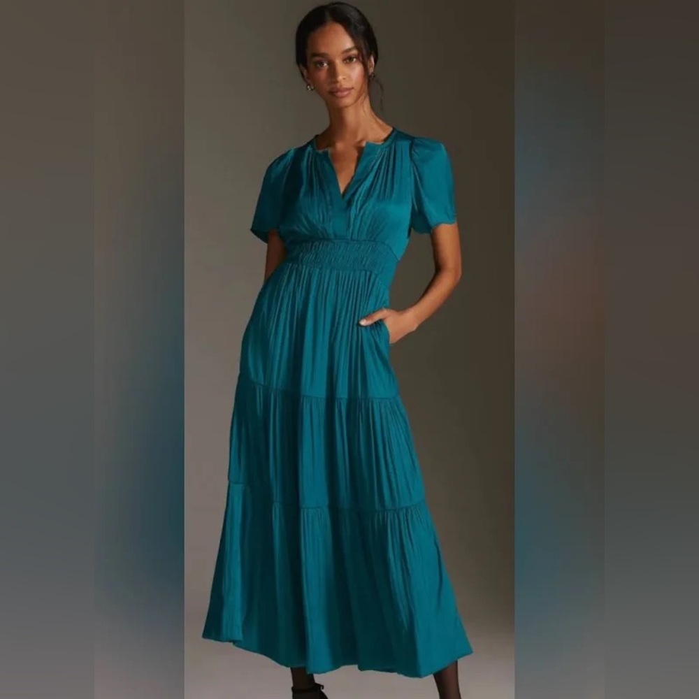 Anthropologie Somerset Maxi Silk Dress NWOT